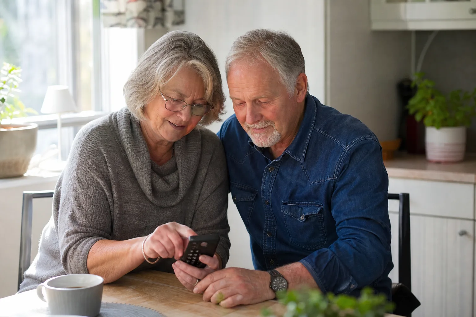 Mobiltelefon för äldre med abonnemang